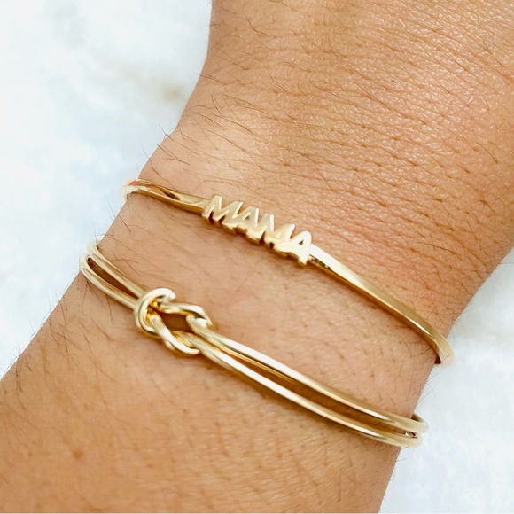 Mama Bracelet, Gold Knot Bracelet - Picture 6 of 10